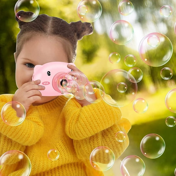 Burbujas para niños  Máquina de burbujas para niños pequeños Niñas Niños  En el interior N Favores de la fiesta al aire libre - Cámara automática de  la máquina de burbujas con