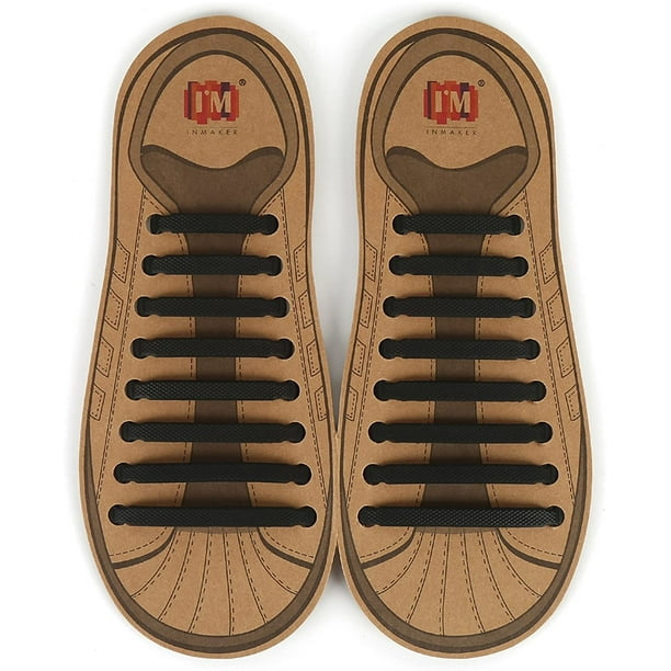 Cordones elásticos para zapatos. En color negro y marrón