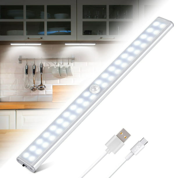 Kit Luz nocturna tira LED recargable USB 1 m. 