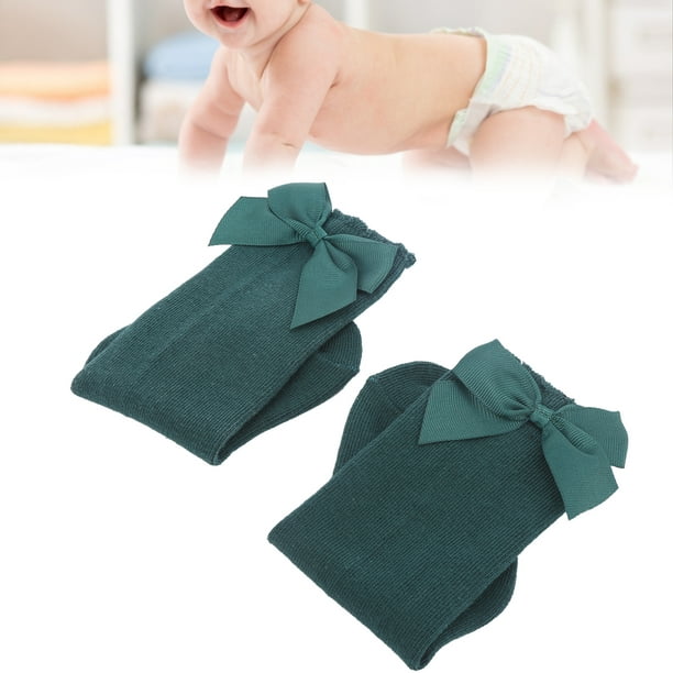 Fabellita Medias para bebé niña | oso con corazón | verde