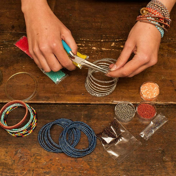 3 herramientas de fabricación de joyas, incluye 2 herramientas de alambre  de cobre y cortador de alambre de joyería, alicates para hacer joyas