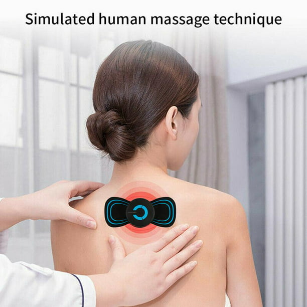 Mini masajeador eléctrico EMS para cuello, parche de masaje