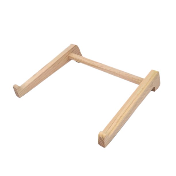 Soporte vertical de madera para computadora portátil para