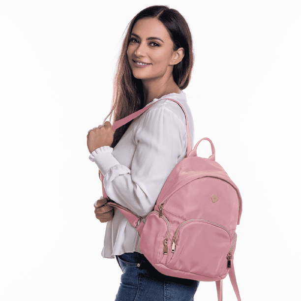 LuckyLy Mochila Mujer Moderna y Casual Mini Backpack Carly Negro