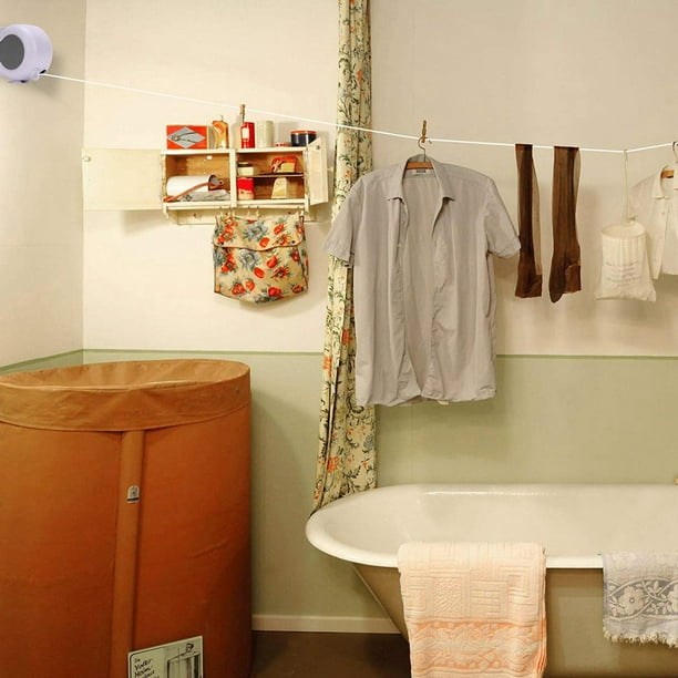 Estante de secado montado en la pared, tendedero de ropa plegable, secador  de ropa, electrodoméstico, Toalla de baño retráctil, Airer de ropa