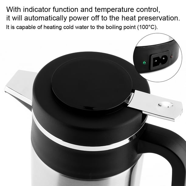 Hervidor de Agua Eléctrico para Coche de 1 L, Calentador de Café