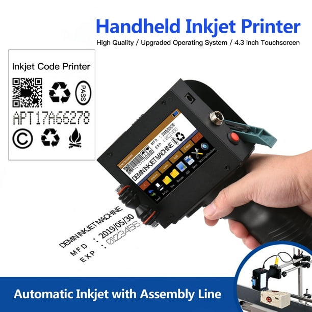 Impresora de mano recargable de inyección de tinta impresora móvil para  cartucho de tinta de impresión de bricolaje