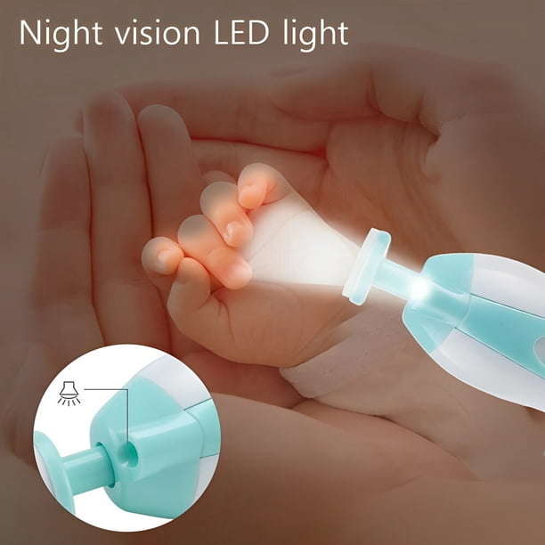 bebé lima de uñas clipper trimmer eléctrico lima de uñas con luz segura  bastante bebé recortador de uñas bebé manicura conjunto para recién nacido