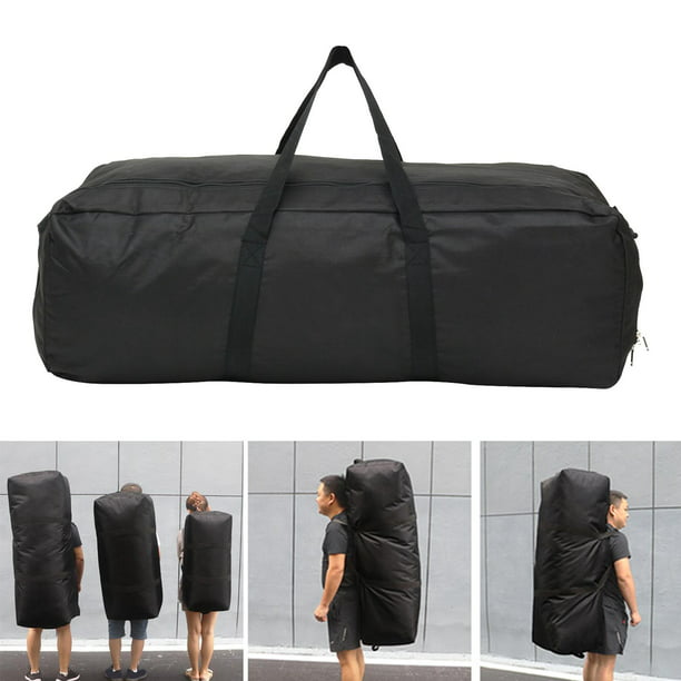 Bolsa de viaje grande de 45 L para mujer, bolsa de lona para mujer, bolsa  de lona para llevar en el equipaje, Negro 