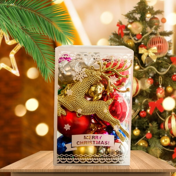 de 30 bolas de árbol de Navidad colgantes navideños 1,2 / 1,6 / 2,3 pulgadas manualidades de Inevent HA009414-05B | Walmart en línea