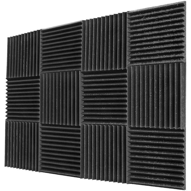 Paneles de aislamiento acústico de espuma para barra Ktv, cuñas de estudio  de insonorización, paneles de pared a prueba de sonido, 300x300x25mm, 12  Uds. YONGSHENG 8390613709479