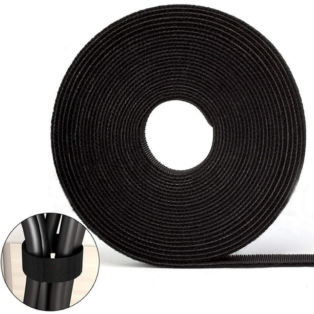Velcro doble cara fino 20 mm x 10 mts Negra ACT - IBERTRONICS