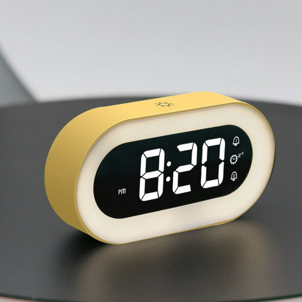 Pequeño Reloj Despertador Digital LED Con Repeticion Facil de Operar  Atenuador