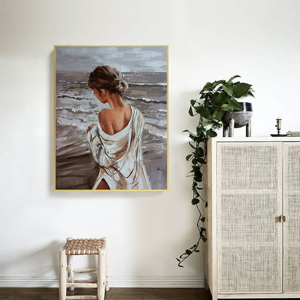 Chica de moda sin marco cuadros por número DIY artes codificación Digital  pintura al óleo Likrtyny decoración de arte