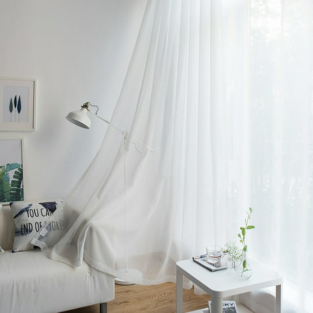  SENNIAN Cortina de gasa transparente, cortina de hilo  penetrante ligero, cortina translúcida para ventana, dormitorio, sala de  estar, 1 panel verde, a 55.1 x 106.3 in de ancho : Todo lo demás