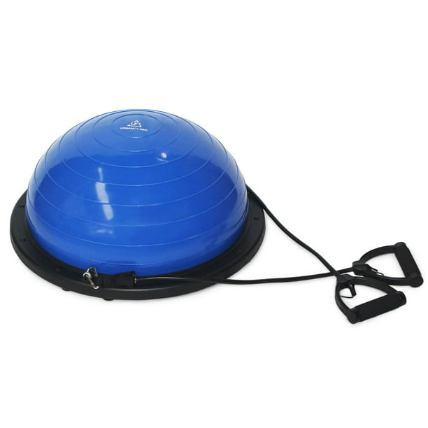 Pelota Azul Bosu Ball Fitness + Ligas + Inflador - Bloom Tienda Natural