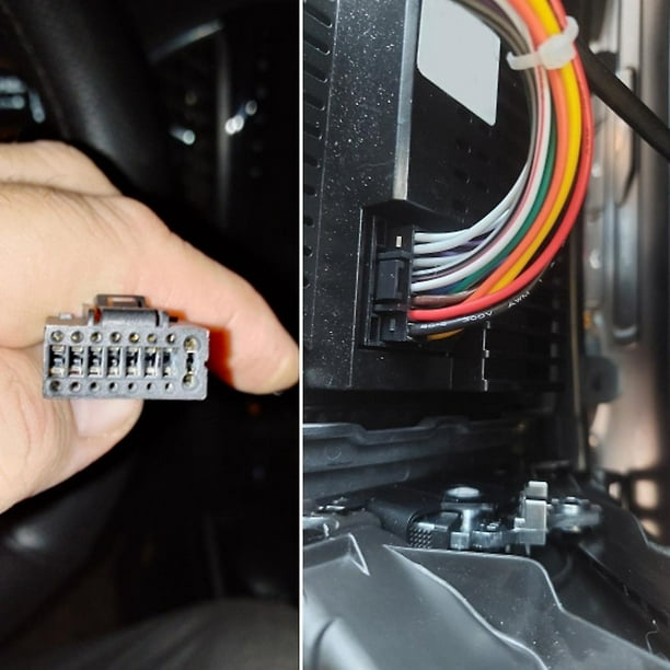  Adaptador de conector de arnés de cableado ISO del telar de  radio estéreo del coche de 16 pines : Electrónica