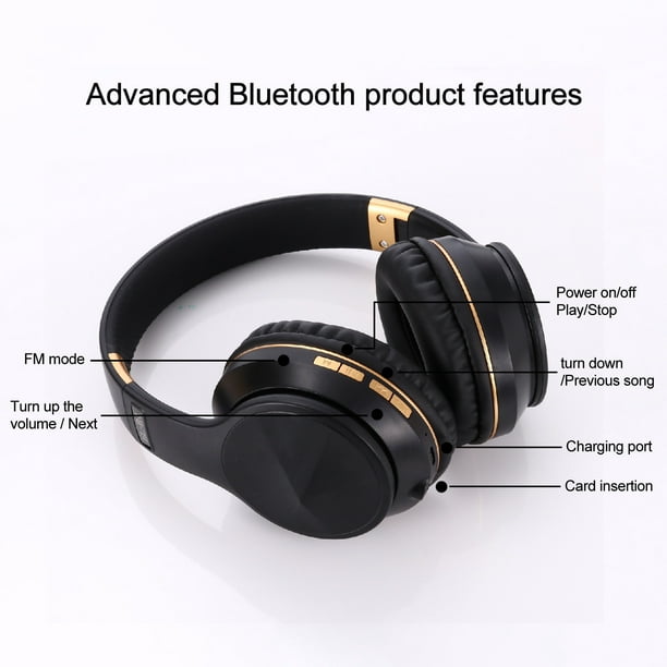  Audífonos inalámbricos Bluetooth 6S sobre la oreja