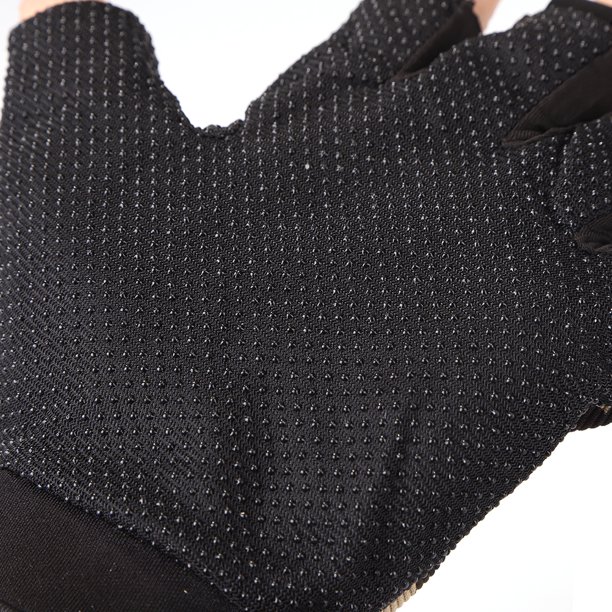 Guantes Ciclismo Medio Dedo Verano Deportes para Hombre Mujer (L) Negro  JShteea Accesorios para bicicletas