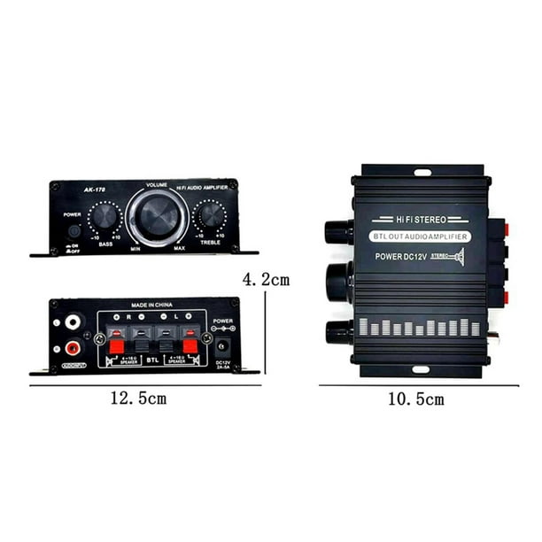 Amplificador estéreo, Receptor de potencia de sonido de canales apto para  entretenimiento de Sunnimix