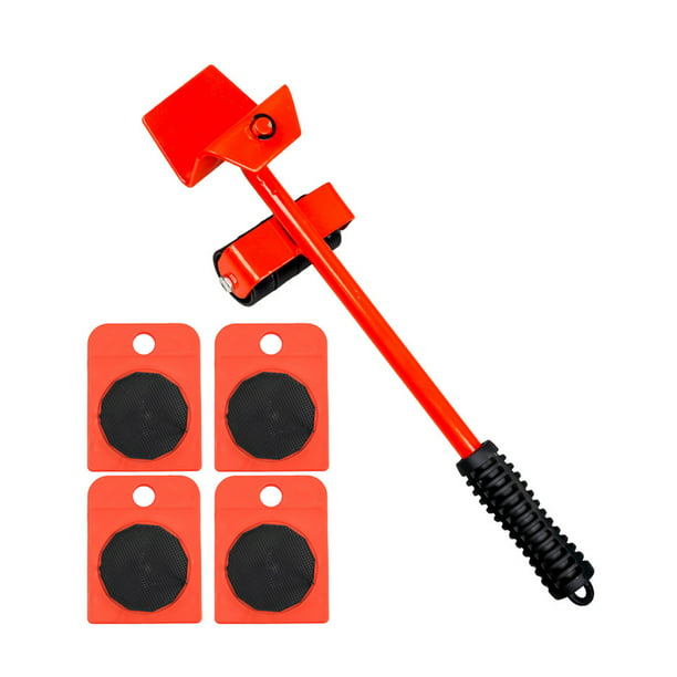 Juego de herramientas para mover muebles, elevador de muebles con 4  deslizadores, mudadores de muebles para muebles pesados (rojo)