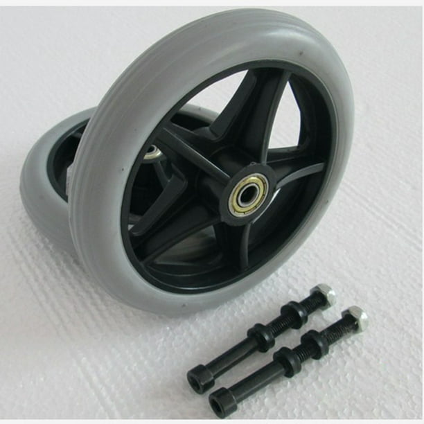 Neumáticos de PVC de 6 a 8 pulgadas, ruedas delanteras para accesorios para  sillas de ruedas, un par de carretes de rueda delantera, ruedas sólidas