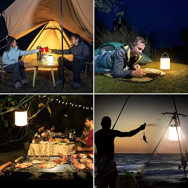 Linterna de camping recargable, lámpara LED recargable para