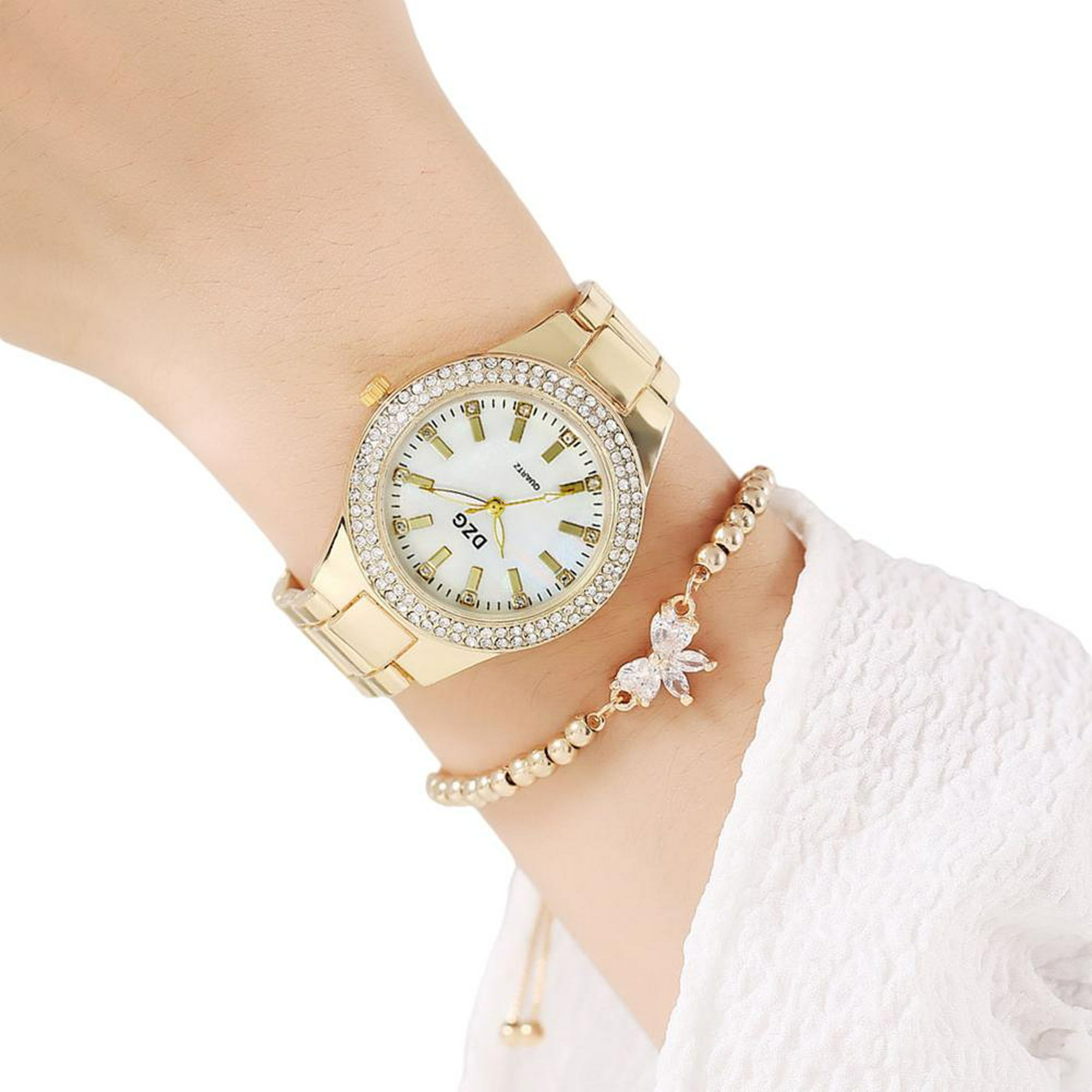 Reloj de pulsera de pulsera con correa elástica para mujer de color rosa  hecho a mano -  México