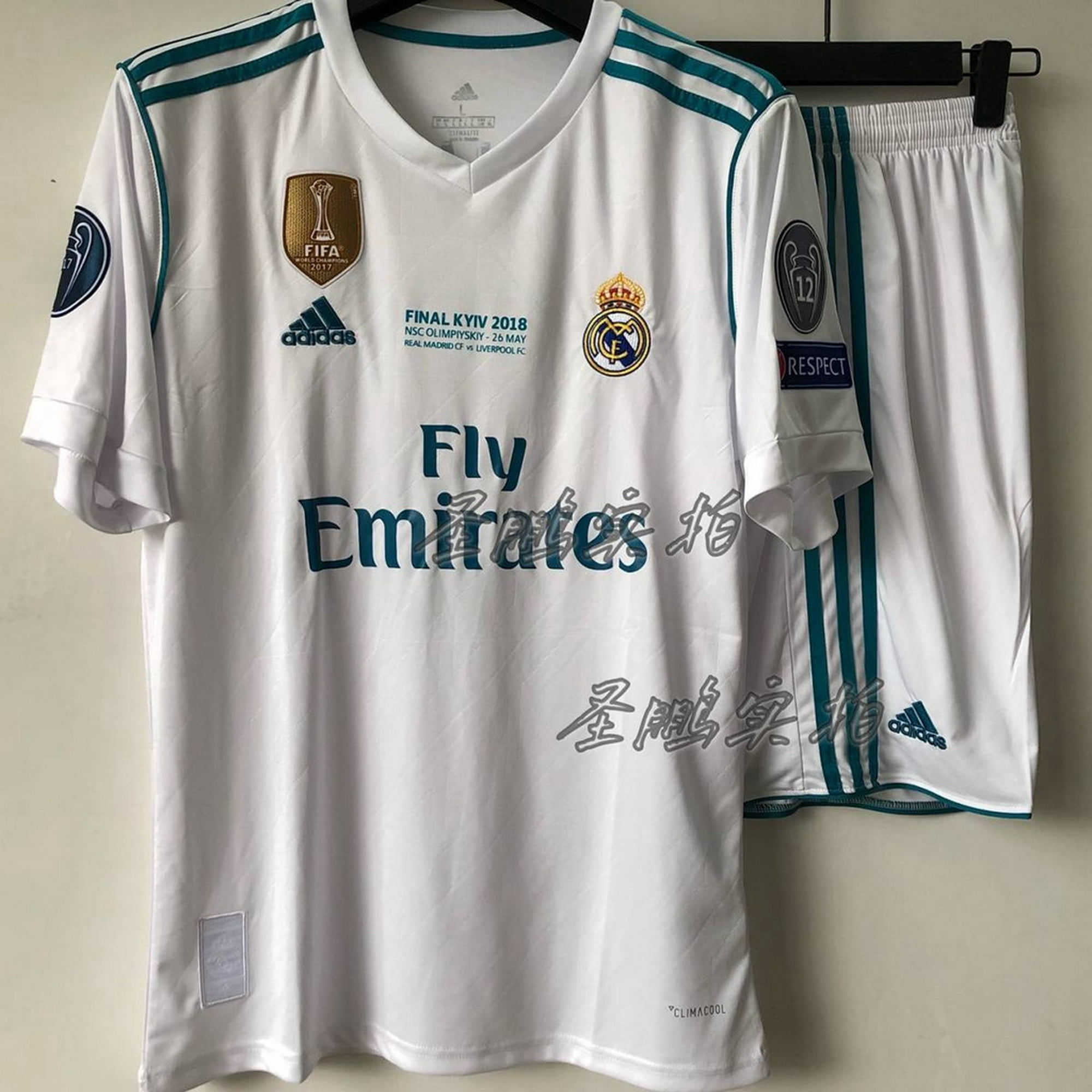 Camiseta De Fútbol Real Madrid (Cristiano Ronaldo 7) Azul Manga