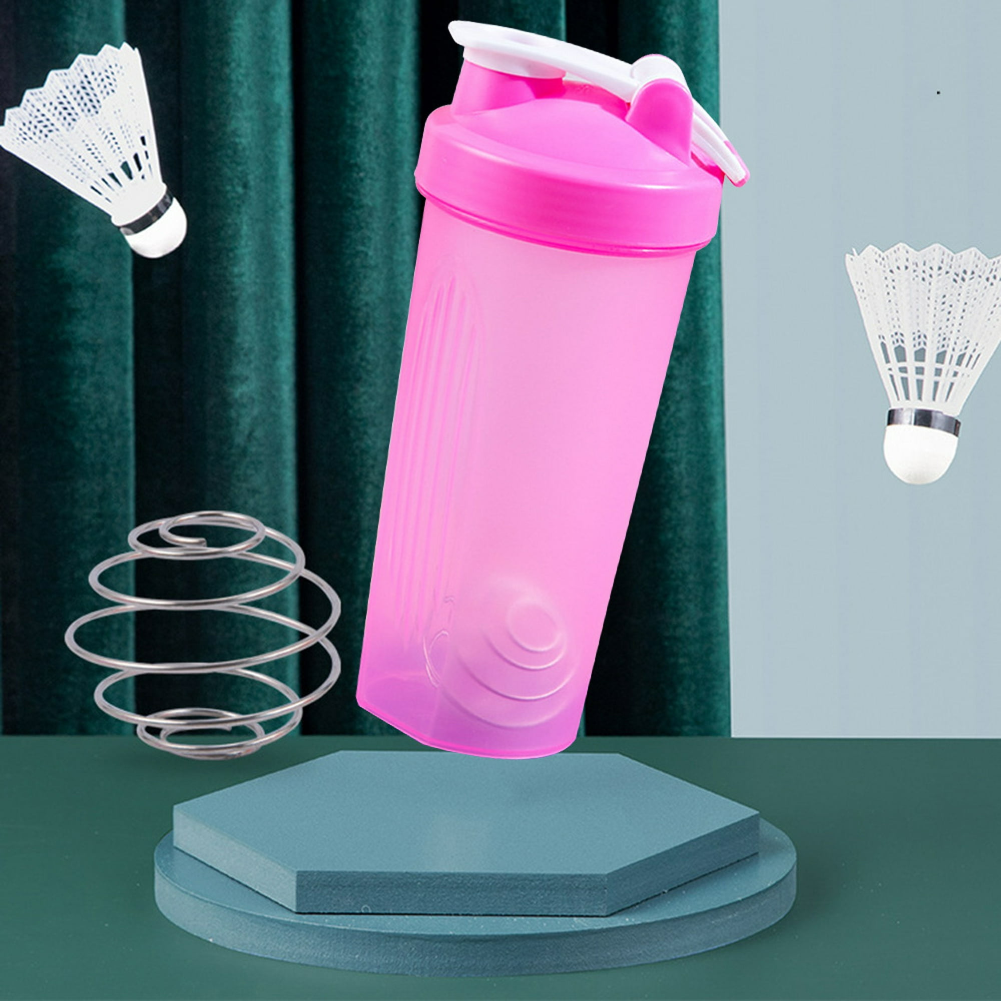 Termo Botella de agua con agitador de proteínas con vaso mezclador de  gimnasio a prueba de fugas a escala (negro) Ndcxsfigh Libre de BPA