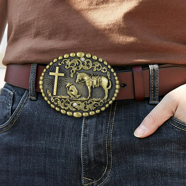 Hebillas de cinturón hechas de animales para hombre, hebilla de moda  occidental Unisex, , vaqueras E Yuyangstore hebilla del cinturón