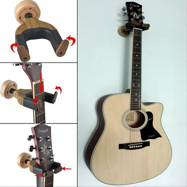 Soporte para guitarra / soporte de pared para guitarra acústica y otras  guitarras / montaje con tornillos / colgador minimalista -  España