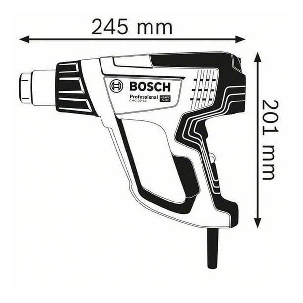 Pistola Aire Caliente Bosch Professional GHG 20-60 - Suministros  Industriales Rame