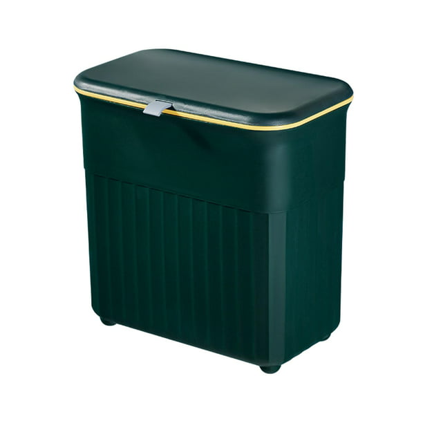 Cubo de basura para compost de cocina, moderno con tapa, bote de basura  colgante impermeable para debajo del fregadero, cubo de basura para puerta  de Blanco BLESIY Bote de basura