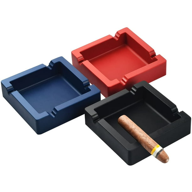 Cenicero portátil, material de aleación de zinc antifuego, cenicero  portátil para cigarrillos, cenicero de cigarrillos ampliamente utilizado