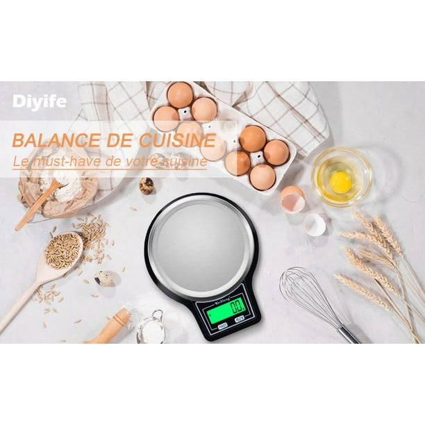 Báscula Cocina Digital Gramera Alimentos Alta Precisión 5kg Color Negro