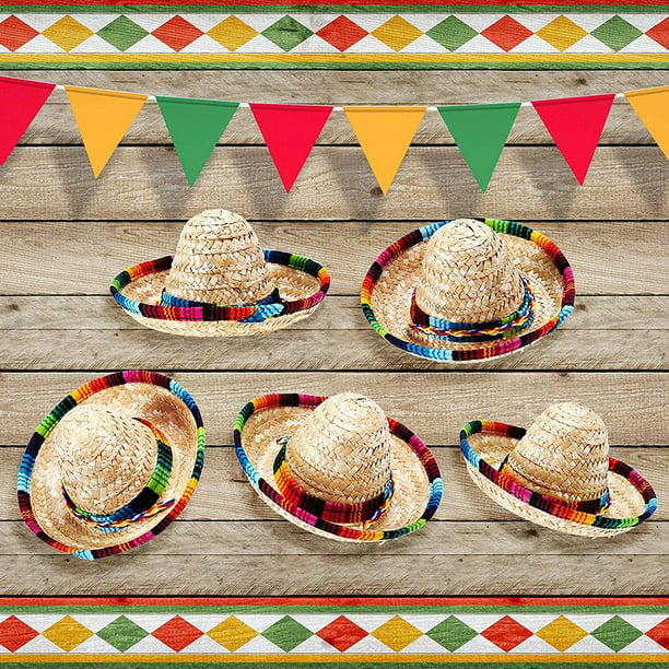 Sombreros De Paja Mexicanos Sombreros De Paja Natural Sombreros De Paja  Ajustables Para Decoración D Speravity AP005869-00
