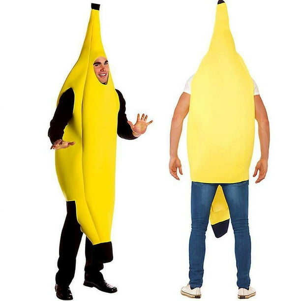 Atractivo disfraz de plátano para adultos, conjunto para disfraz de  Halloween, adecuado para personas con alturas de 165-185 cm Sincero  Electrónica