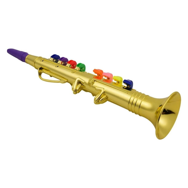 Trompeta para niños, instrumentos musicales de viento, ABS, oro
