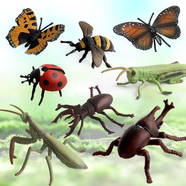 50 Insectos y Bichos de juguete de Aspecto Realista Colores