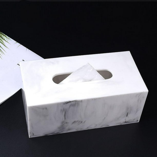 Soporte para caja de pañuelos, soporte rectangular para pañuelos, cerámica  de mármol, caja de pañuelos faciales, caja de servilletas creativa para