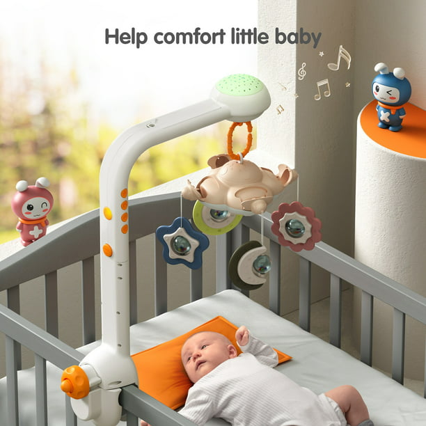Cuna móvil para bebé con luces y música relajante, incluye