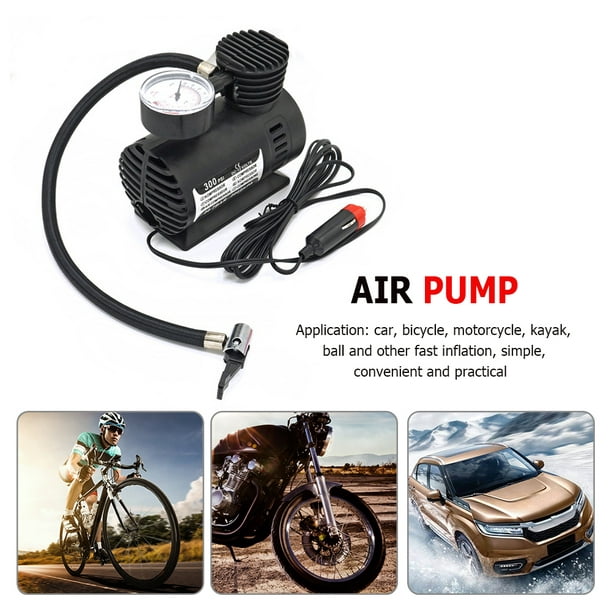  Bomba de aire para coche, compresor de aire eléctrico LED para  bicicletas para neumáticos de coche : Automotriz