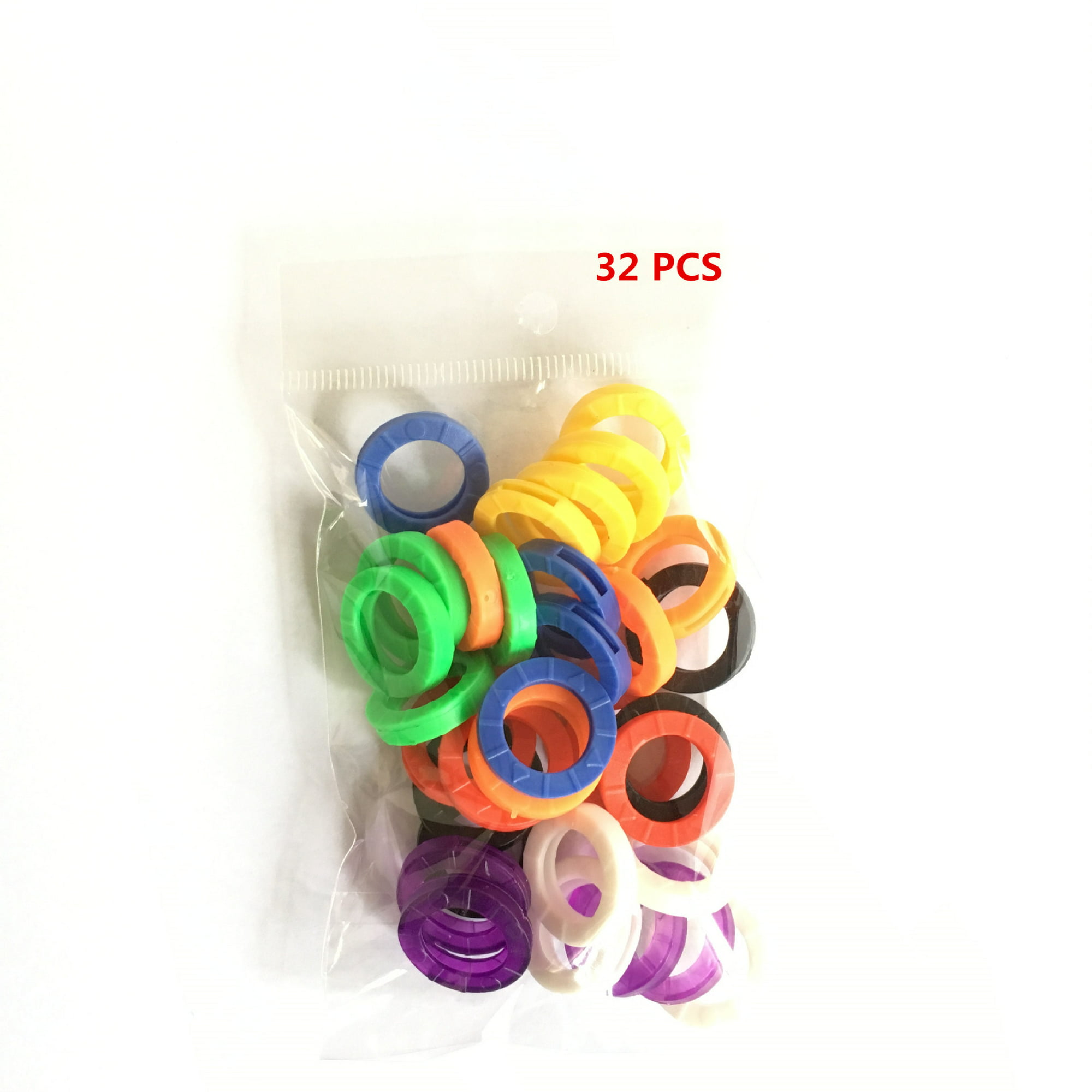 Paquete de 32 tapas para llaves, juego de etiquetas, identificador de llave  de plástico, anillos de codificación, 2 estilos JAMW Sencillez