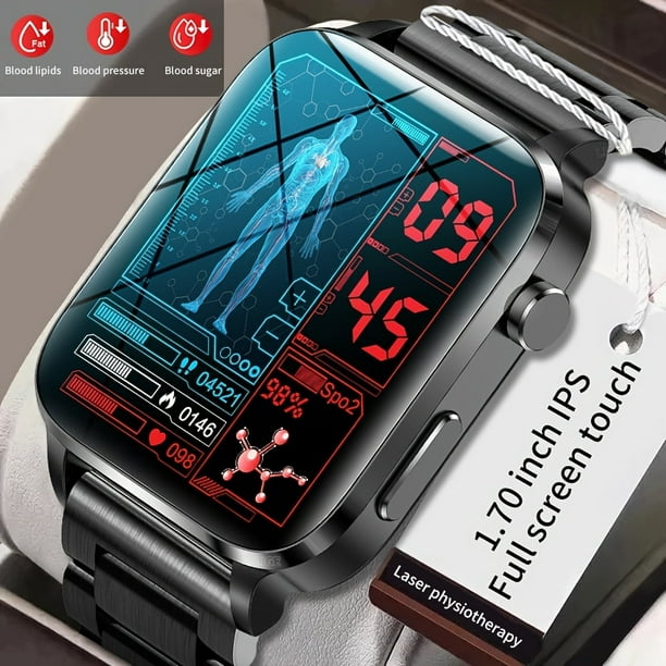 LIGE Nuevo Reloj Inteligente Hombres Deportes Fitness Tracker Full Touch  IP67 A Prueba De Agua Smartwatch