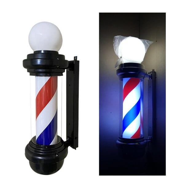Luz de poste de barbero, cartel abierto de peluquería, tiras LED giratorias  de barbería, resistente al agua ahorra energía estilo c shamjiam Luz de  poste de peluquero