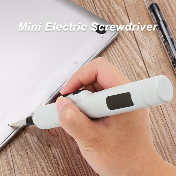 Mini destornillador eléctrico de marcha atrás y avance, destornillador  eléctrico inalámbrico USB con Kit de puntas, 12 Uds. Ticfox A