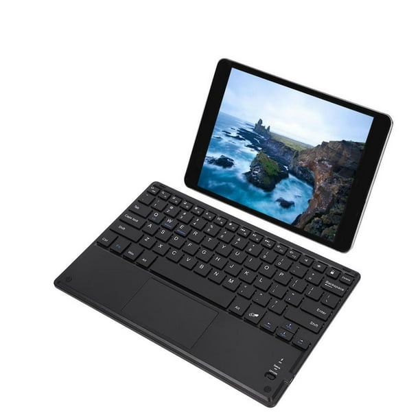  Teclado Bluetooth inalámbrico, mini teclado ultra delgado con  panel táctil para Windows/Android, soporte PC/tablet, batería recargable  incorporada de 280 mAh, rango de funcionamiento de 10 M : Electrónica