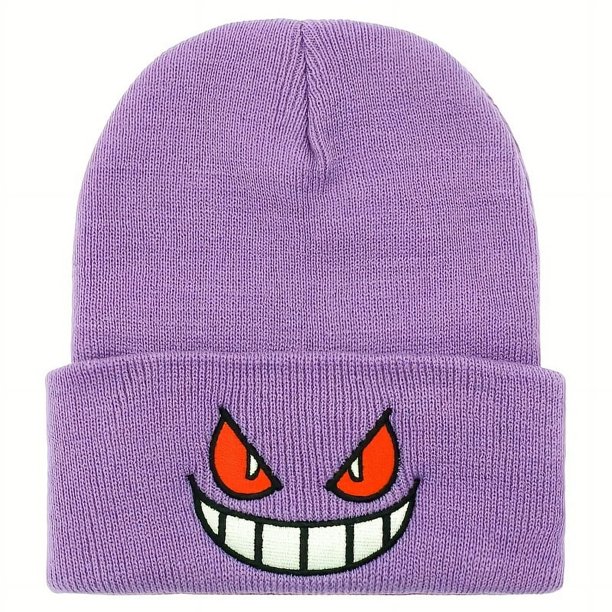 Gorro de malha de anime feminino, bordado de olhos, elasticidade, boné  crânio, quente, cosplay, menina, fofo, inverno, 2021