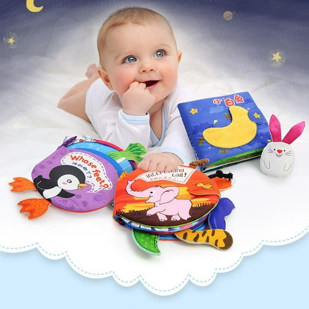Libro de tela divertido, juguete para bebé, desarrollo de de animales,  libros de cuentos, aprendizaje perfke Libros de tela para niños Juguete